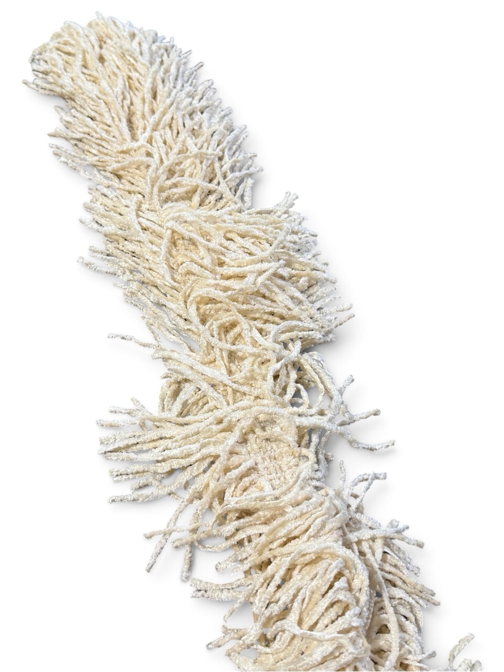 Churchill Handwoven Neutral Cream Textured Bohemian Scarf - Picture 2 of 6